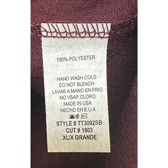 Betsey’s Boutique Shop Maroon Tunic Top Blouse Flare Sleeves Size XL - Picture 5 of 5